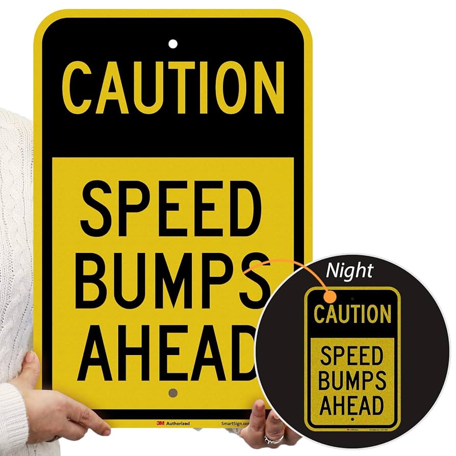 USAストリート看板 SPEED BUMP Speed Bump Road Sign, USA Stock Photo - Alamy